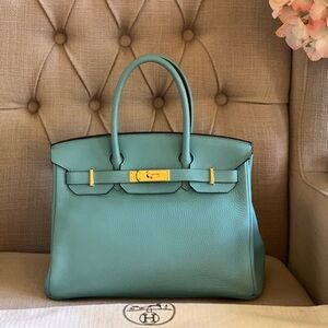 ❌SOLD❌Hermes Birkin 30 Bleu Atoll GHW
Togo Leather 
Stamp T 2015
